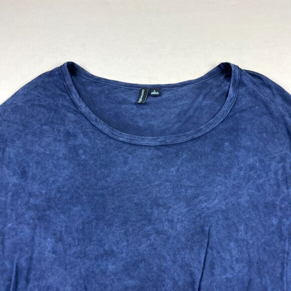 Cynthia Rowley Womens Slouchy Shirt Washed Long Sleeve Blue Pullover Top Large - Picture 3 of 10